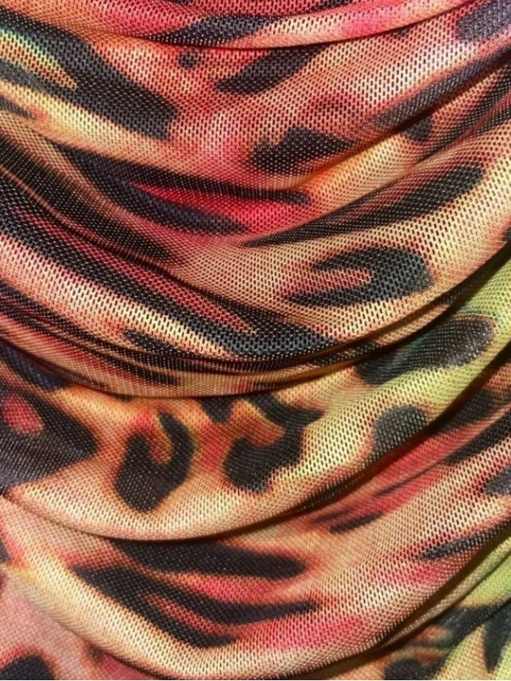 🐆🔥 NWT Leopard Print Ruched Bodycon Dress-Size Medium - Picture 4 of 5